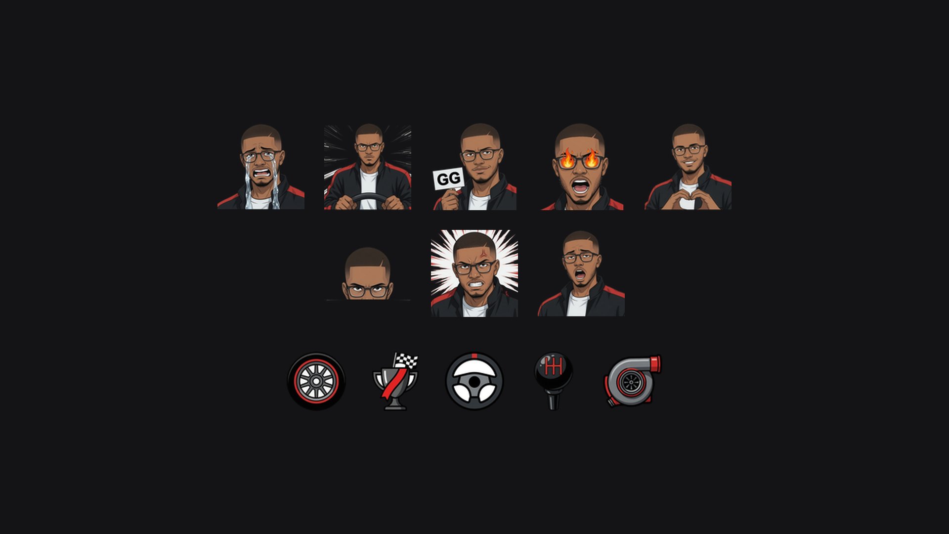 Emotes e badges · Touge JDM